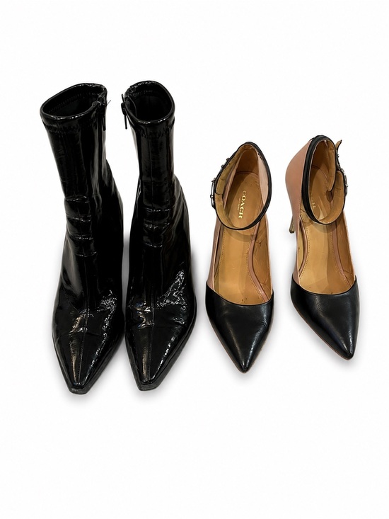 2 different brands Shoes - 2 PACK SHOES coach heels, black boots Women’s size 8.5